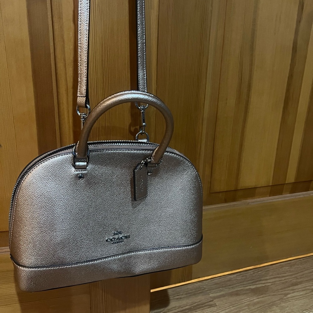 Coach Metallic Tan Satchel